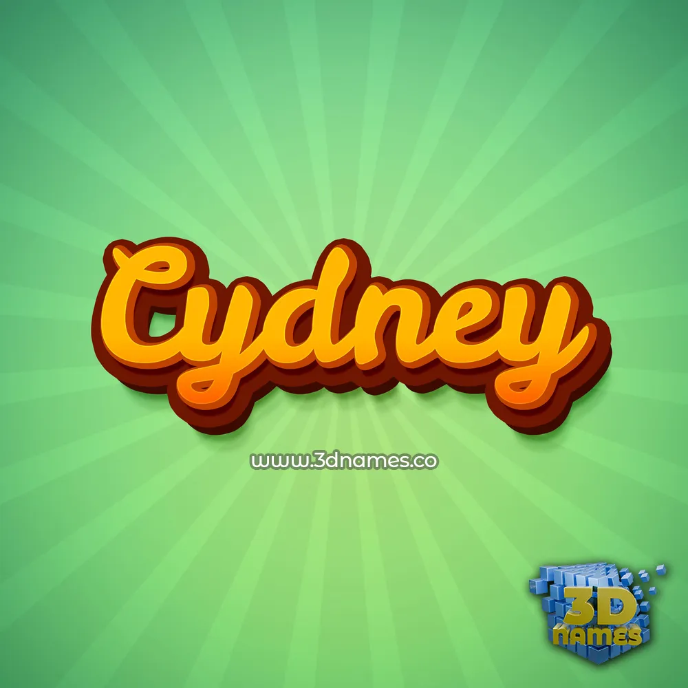 cydney in Green Rays style - 3D name wallpaper