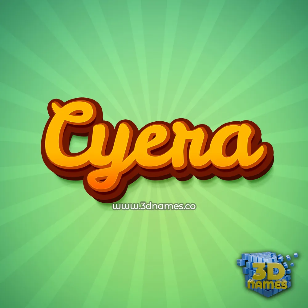 cyera in Green Rays style - 3D name wallpaper