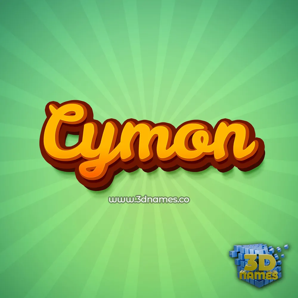 cymon in Green Rays style - 3D name wallpaper