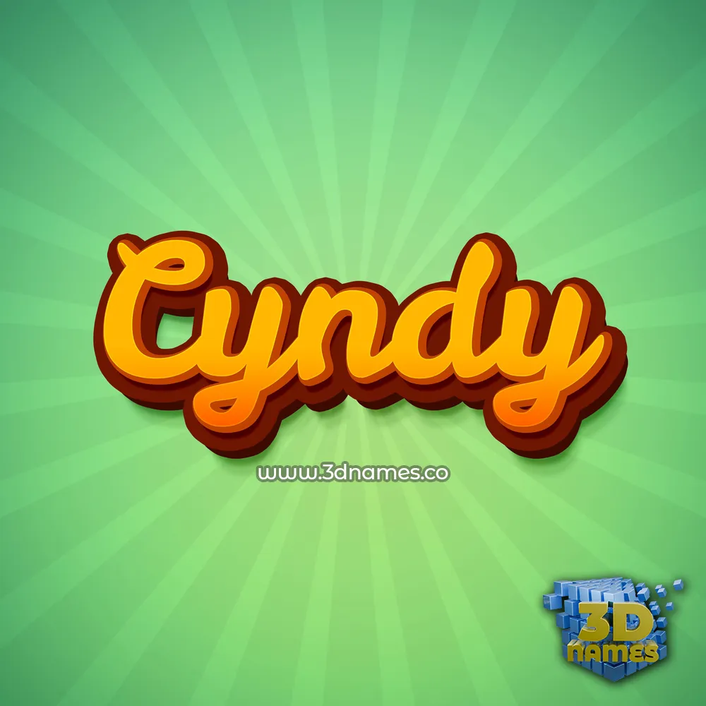 cyndy in Green Rays style - 3D name wallpaper