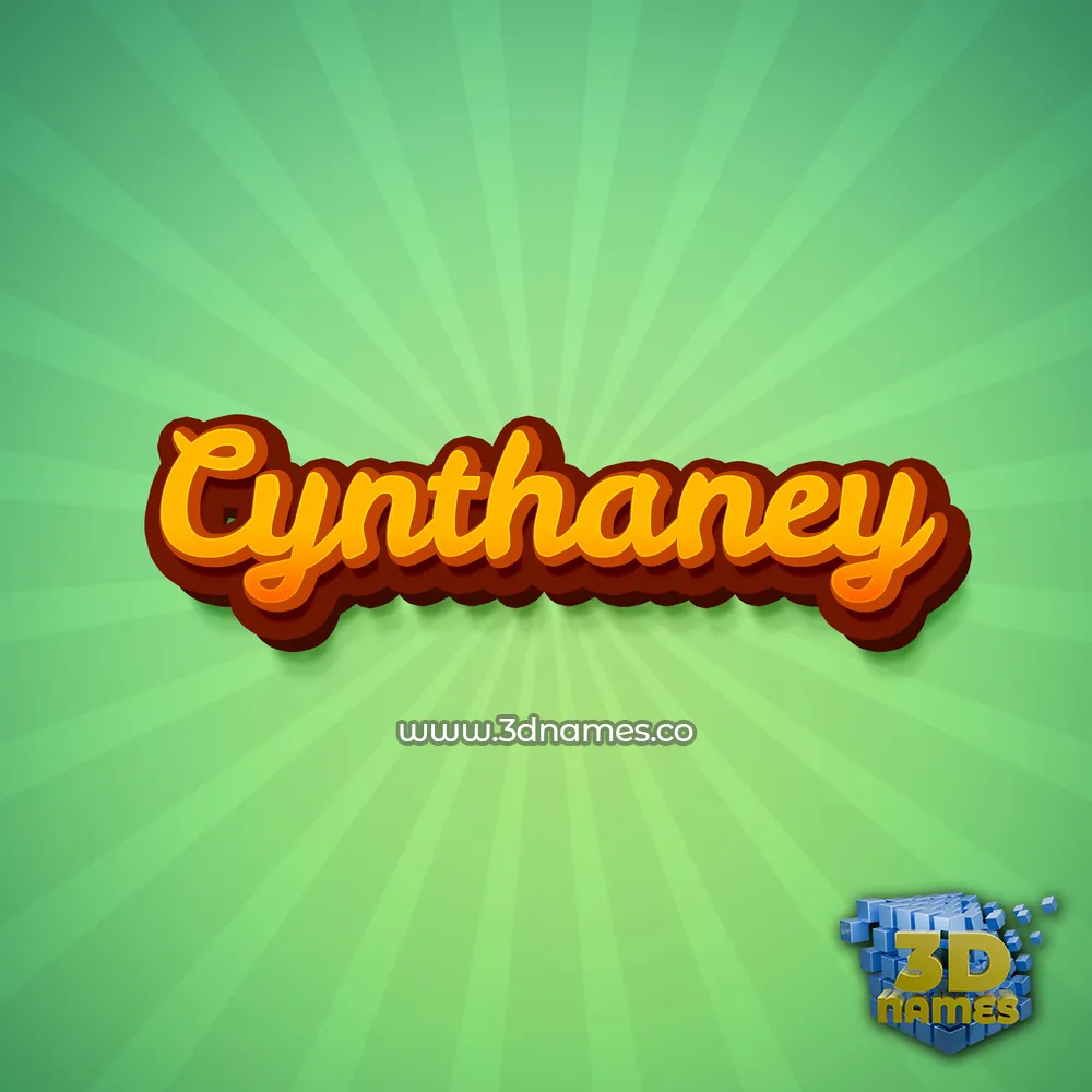 cynthaney in Green Rays style - 3D name wallpaper