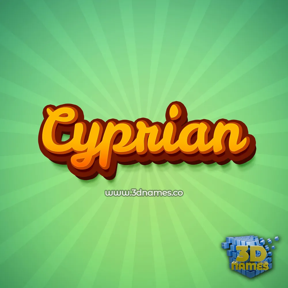 cyprian in Green Rays style - 3D name wallpaper
