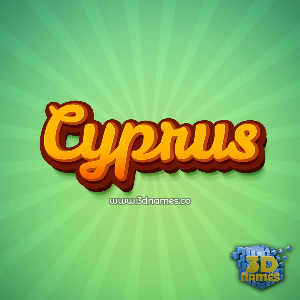 cyprus in Green Rays style - 3D name wallpaper