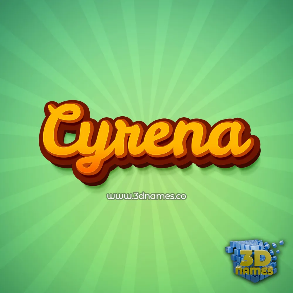 cyrena in Green Rays style - 3D name wallpaper