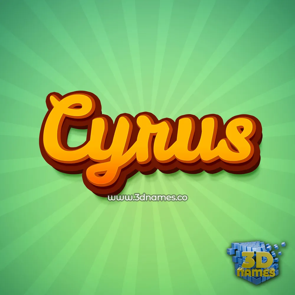 cyrus in Green Rays style - 3D name wallpaper