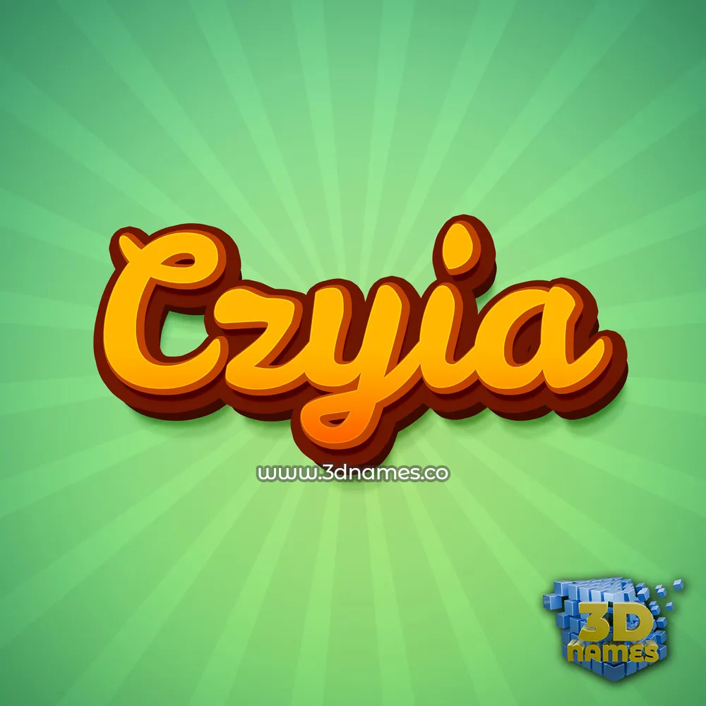 czyia in Green Rays style - 3D name wallpaper