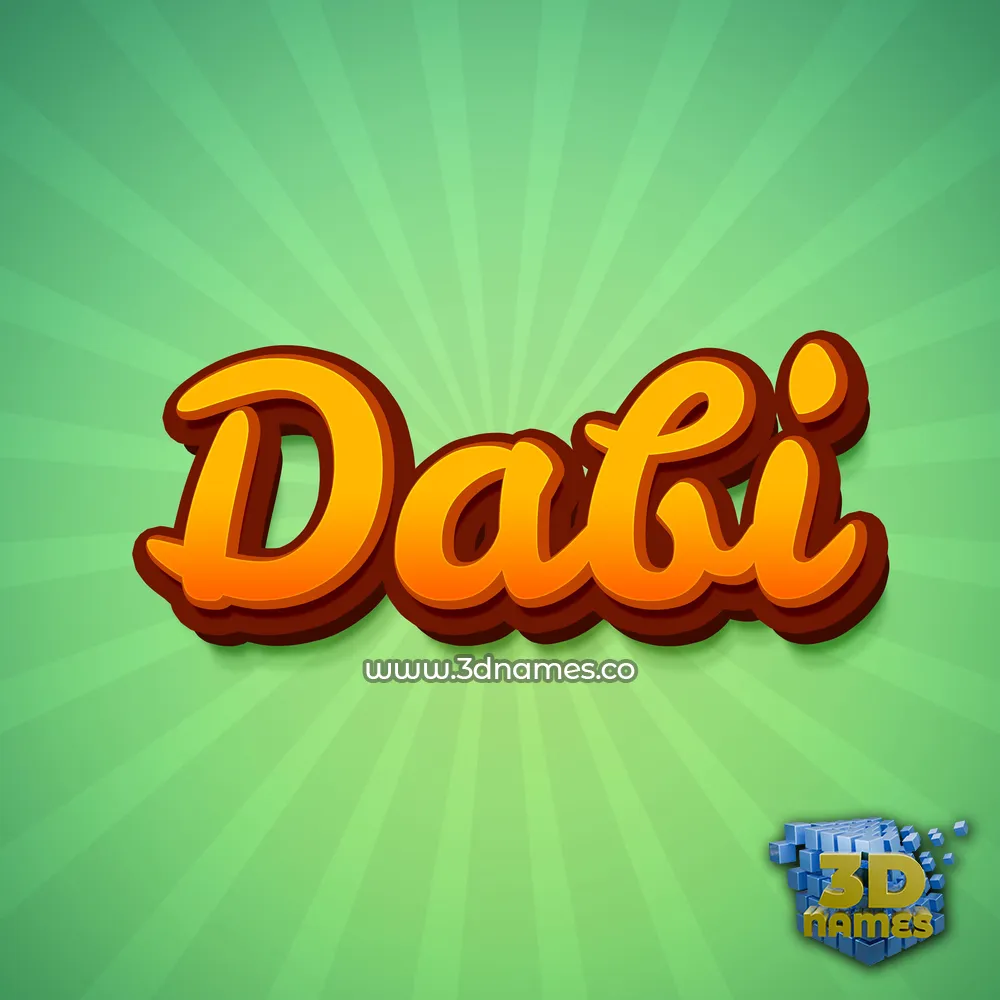 dabi in Green Rays style - 3D name wallpaper