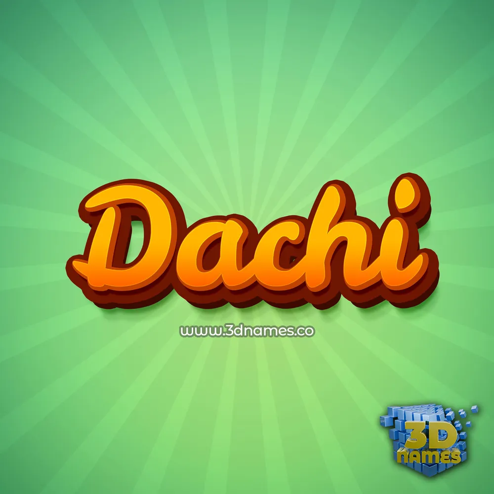 dachi in Green Rays style - 3D name wallpaper