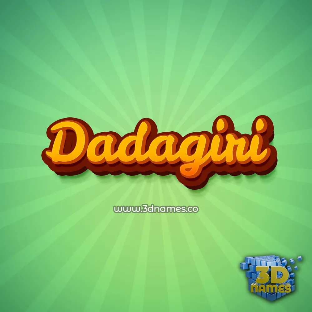 dadagiri in Green Rays style - 3D name wallpaper