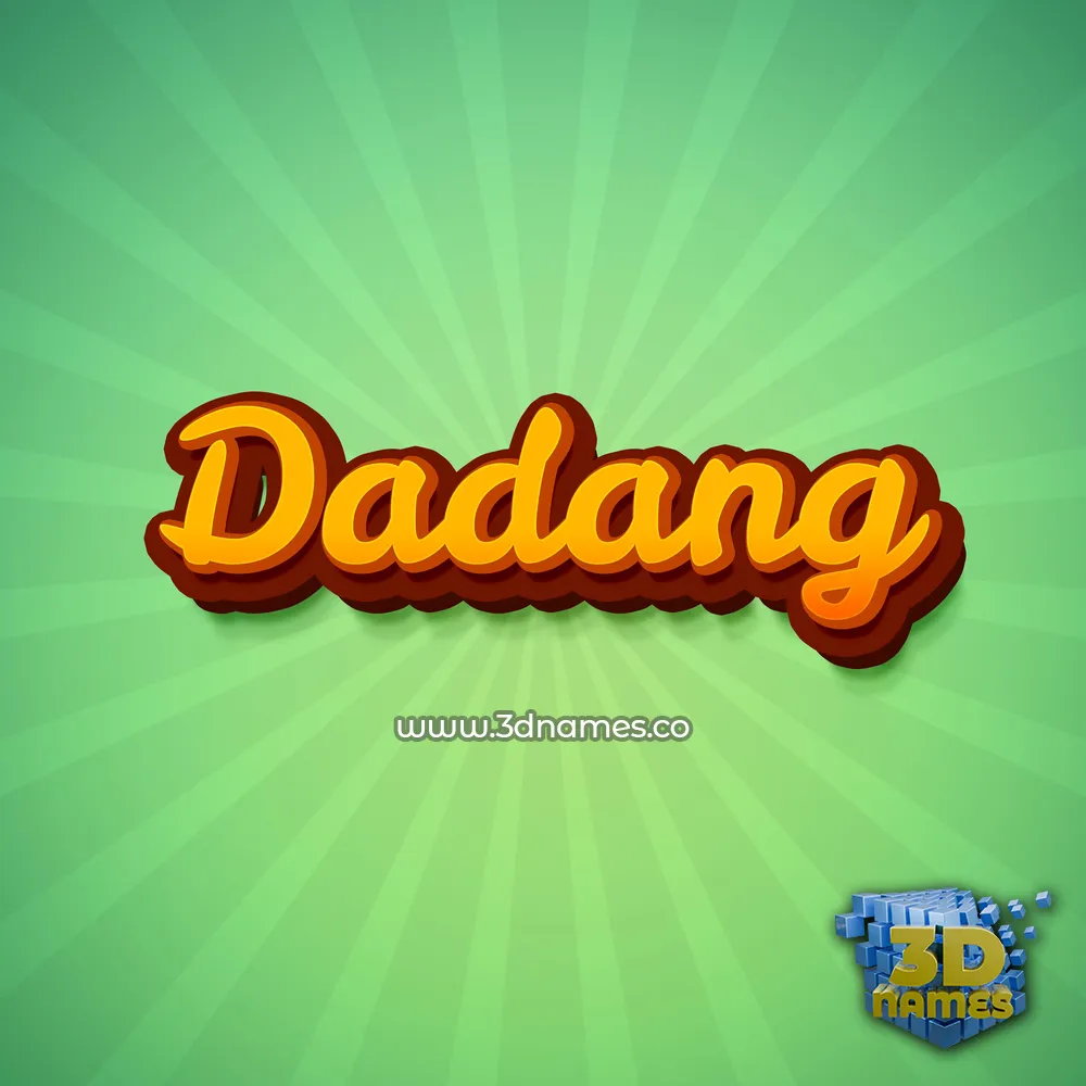 dadang in Green Rays style - 3D name wallpaper