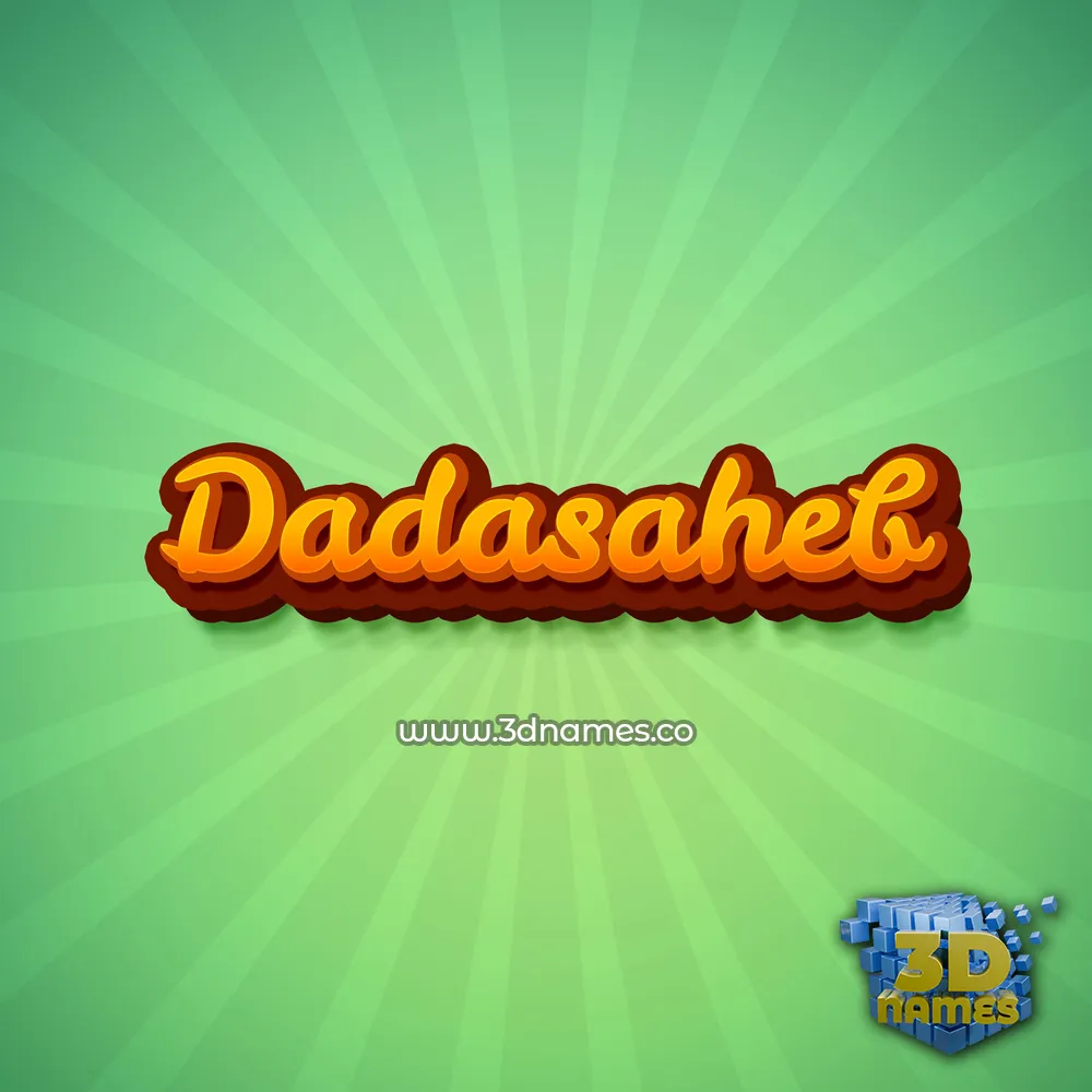 dadasaheb in Green Rays style - 3D name wallpaper