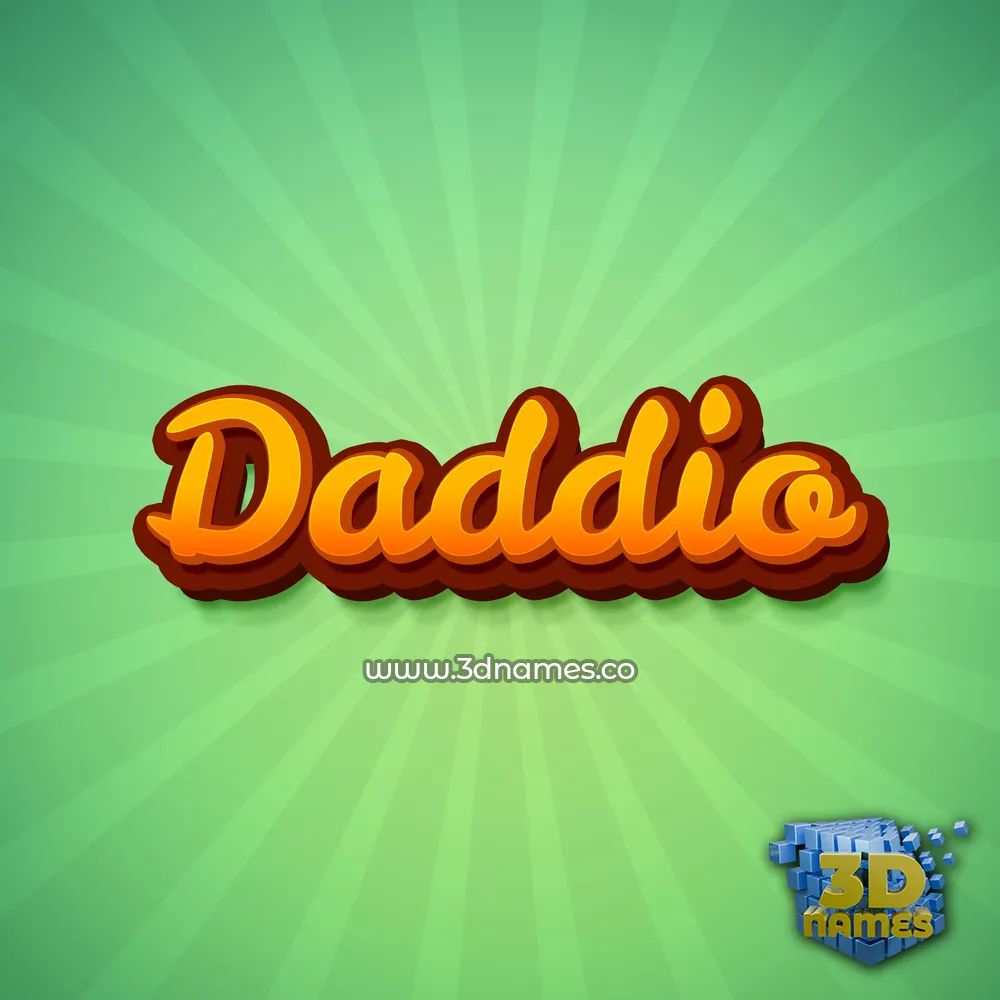 daddio in Green Rays style - 3D name wallpaper