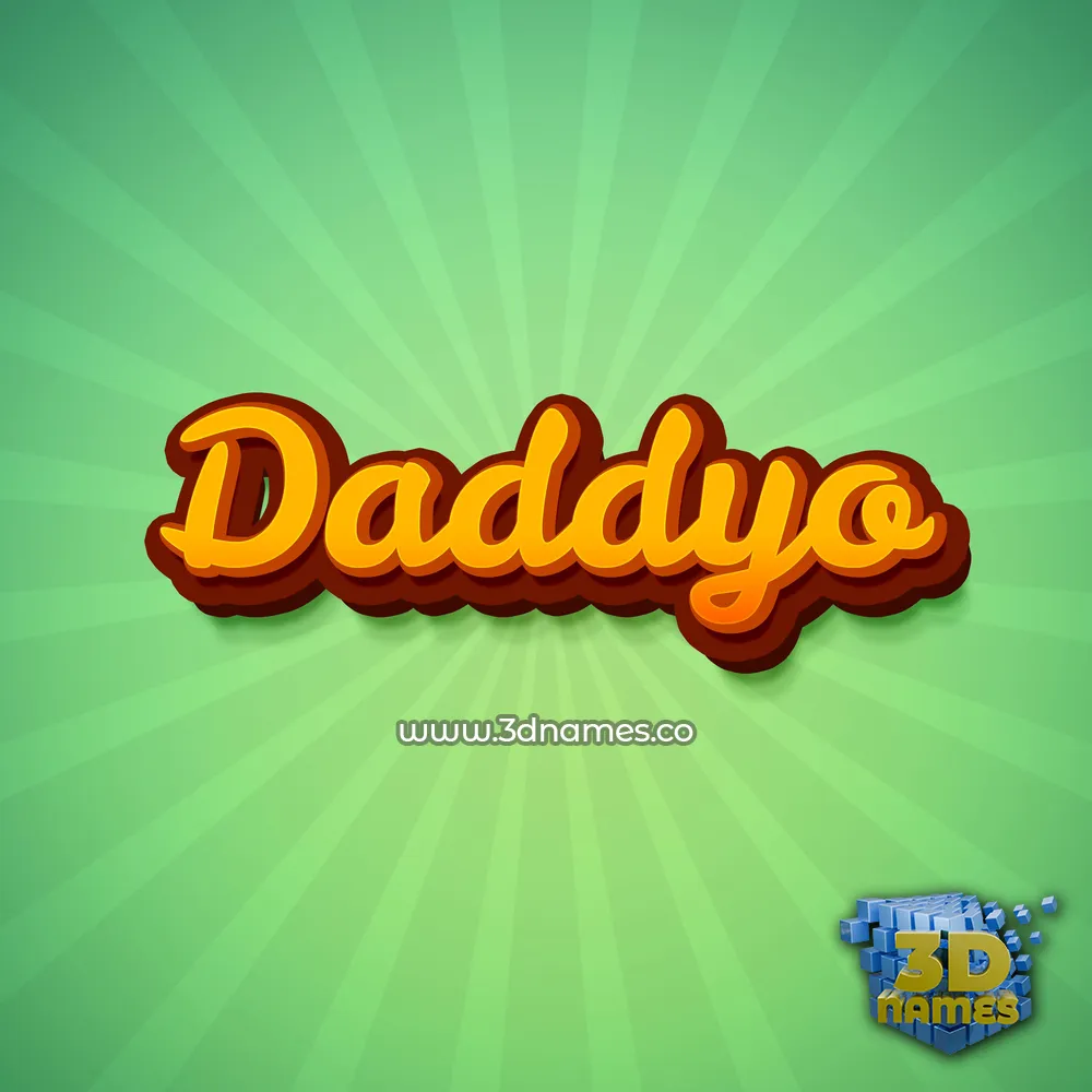 daddyo in Green Rays style - 3D name wallpaper