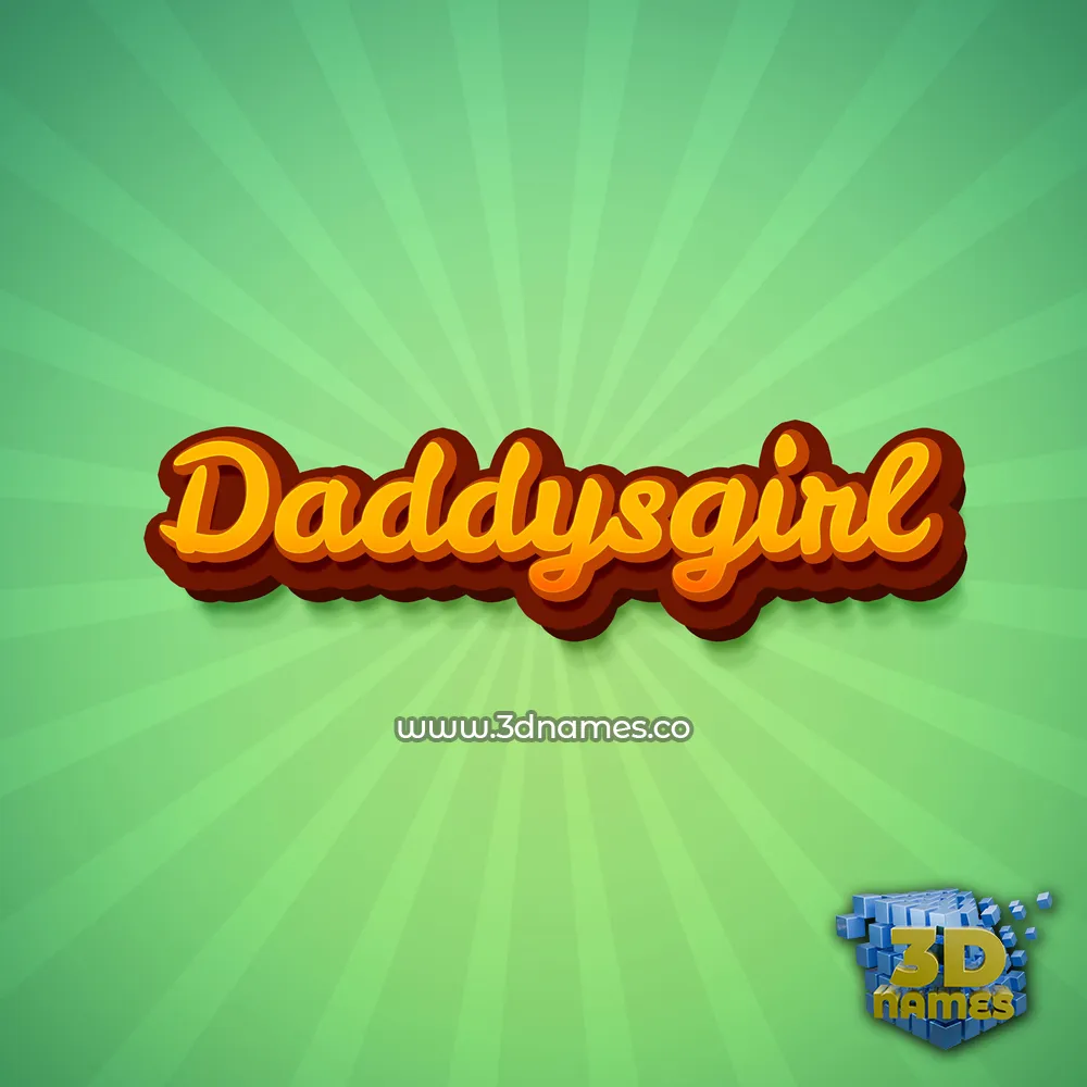 daddysgirl in Green Rays style - 3D name wallpaper