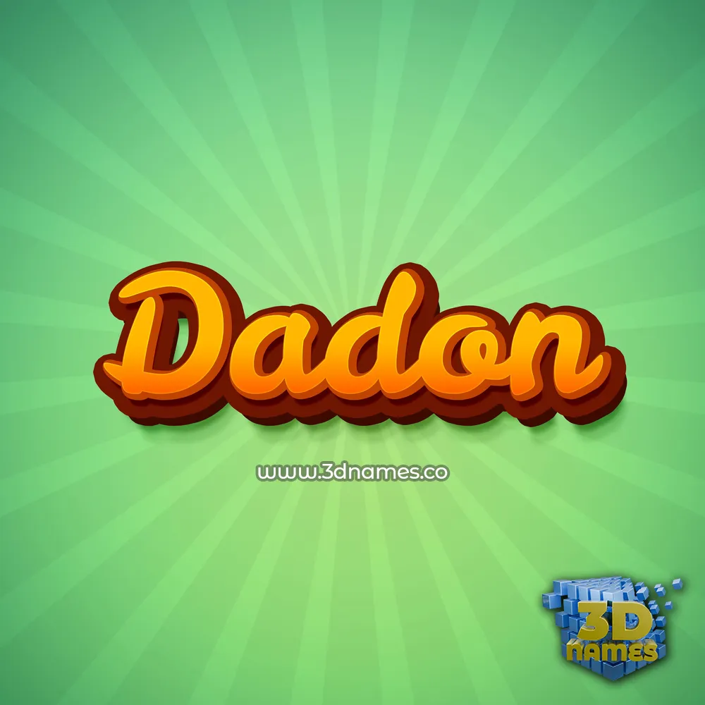 dadon in Green Rays style - 3D name wallpaper