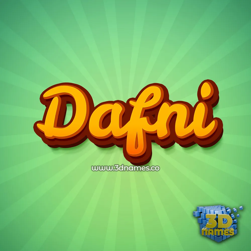 dafni in Green Rays style - 3D name wallpaper
