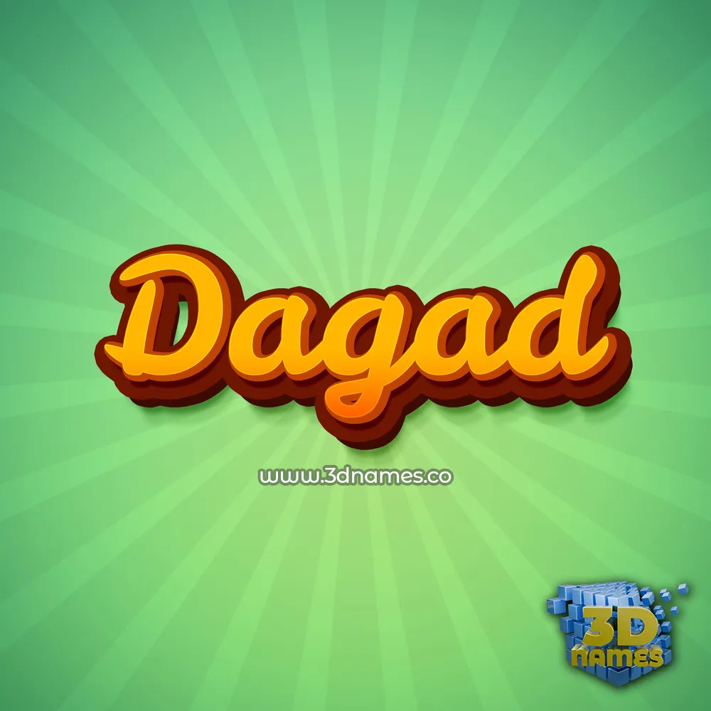 dagad in Green Rays style - 3D name wallpaper