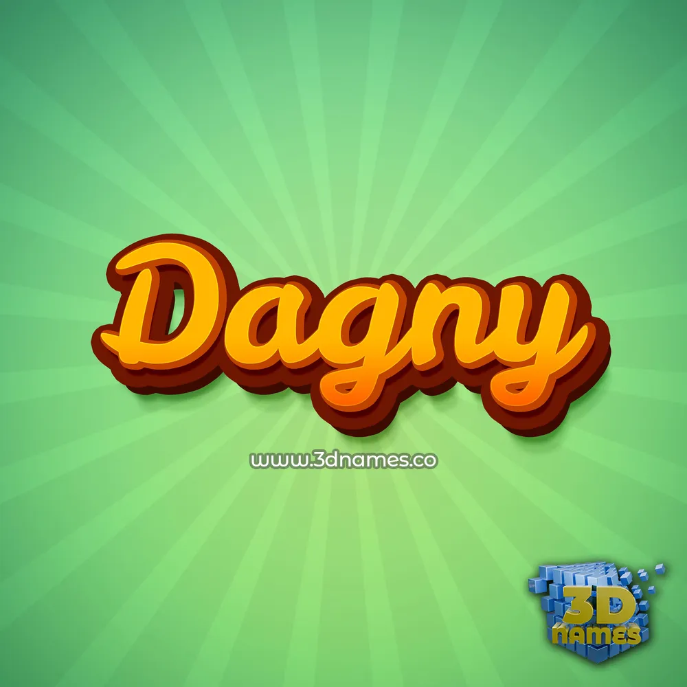 dagny in Green Rays style - 3D name wallpaper