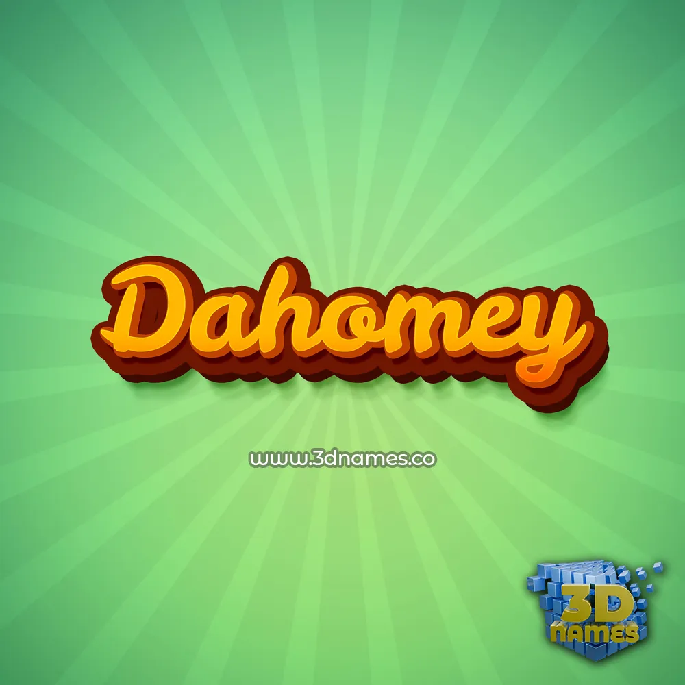 dahomey in Green Rays style - 3D name wallpaper