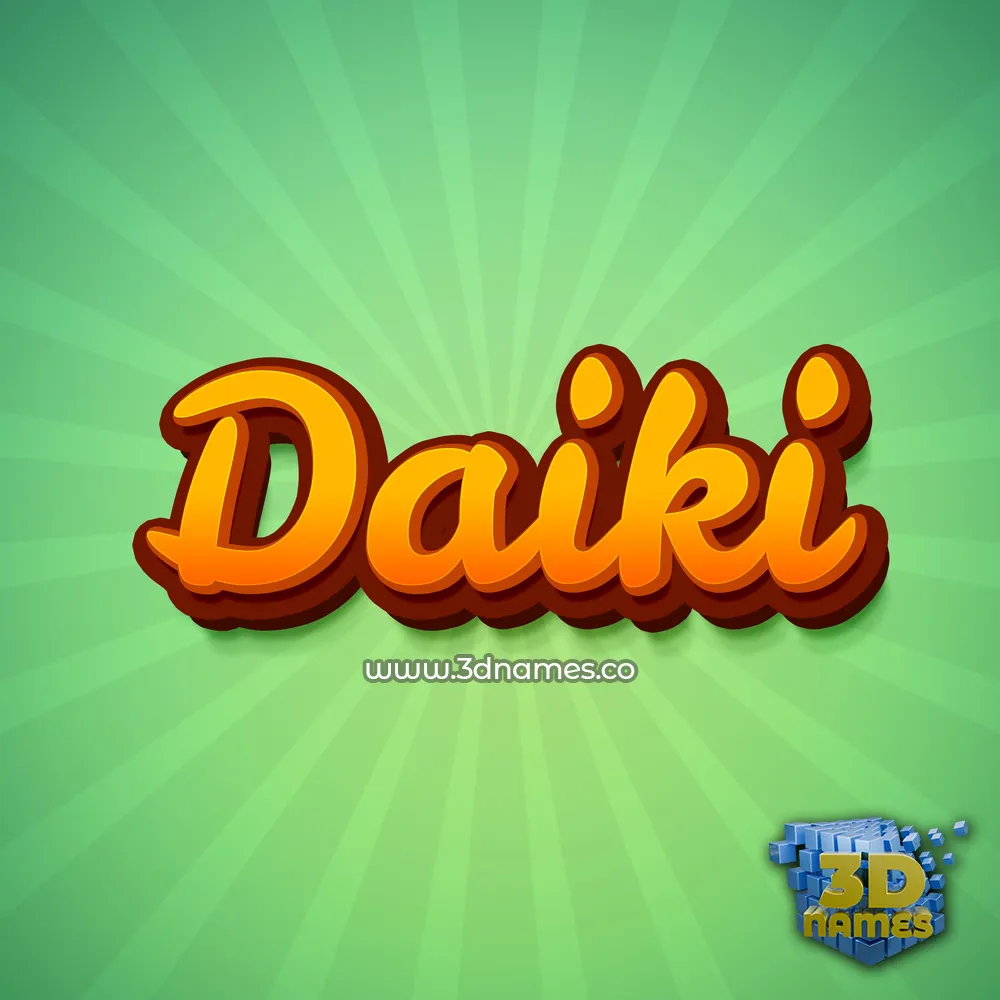 daiki in Green Rays style - 3D name wallpaper