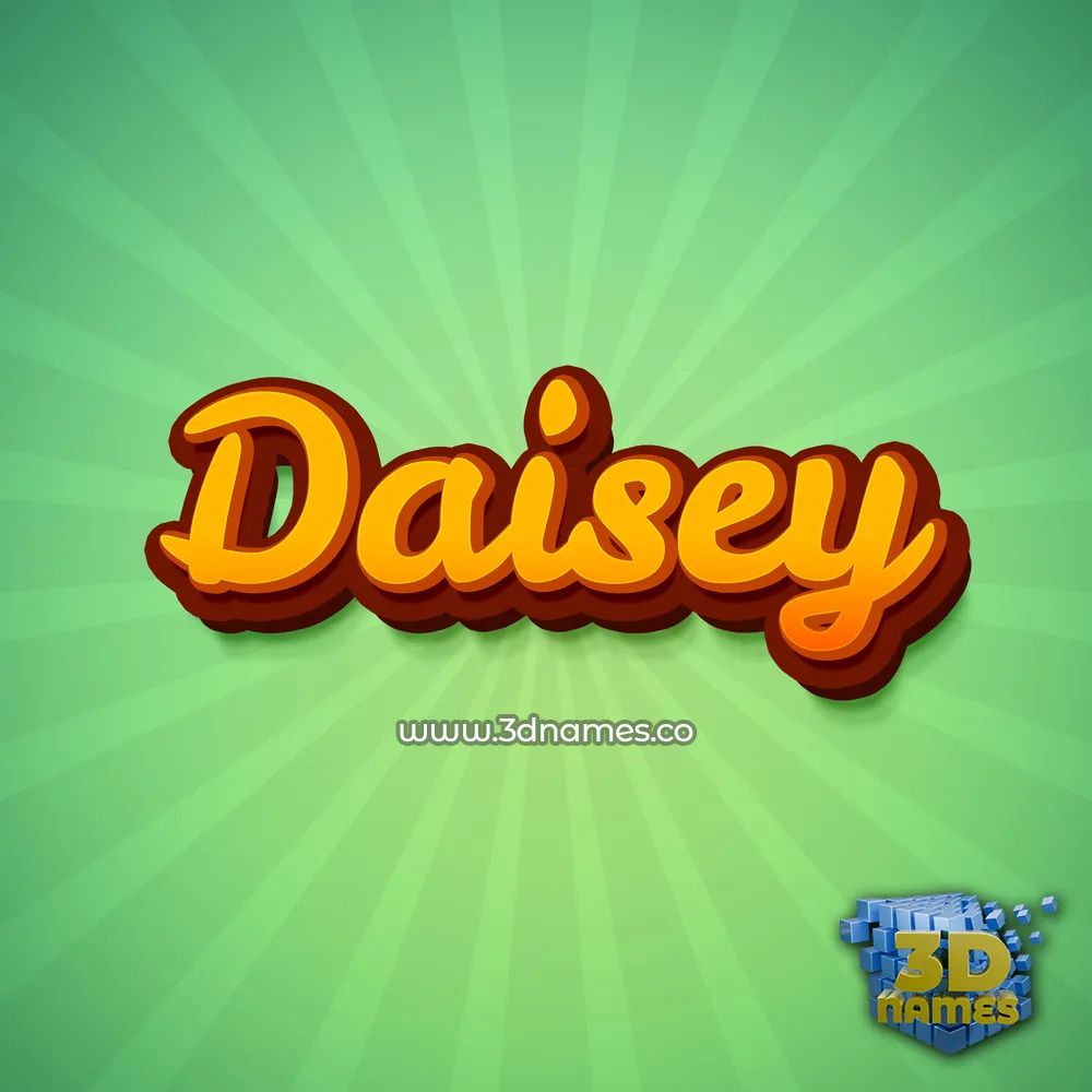 daisey in Green Rays style - 3D name wallpaper
