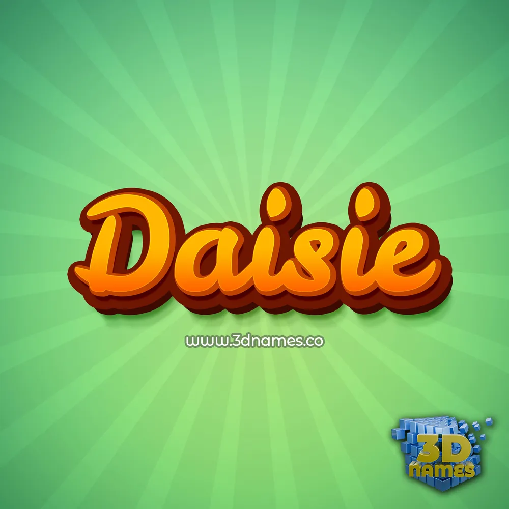 daisie in Green Rays style - 3D name wallpaper