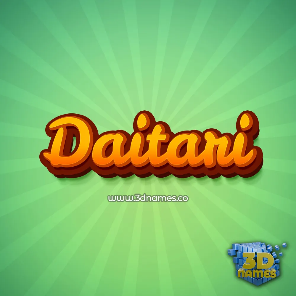 daitari in Green Rays style - 3D name wallpaper