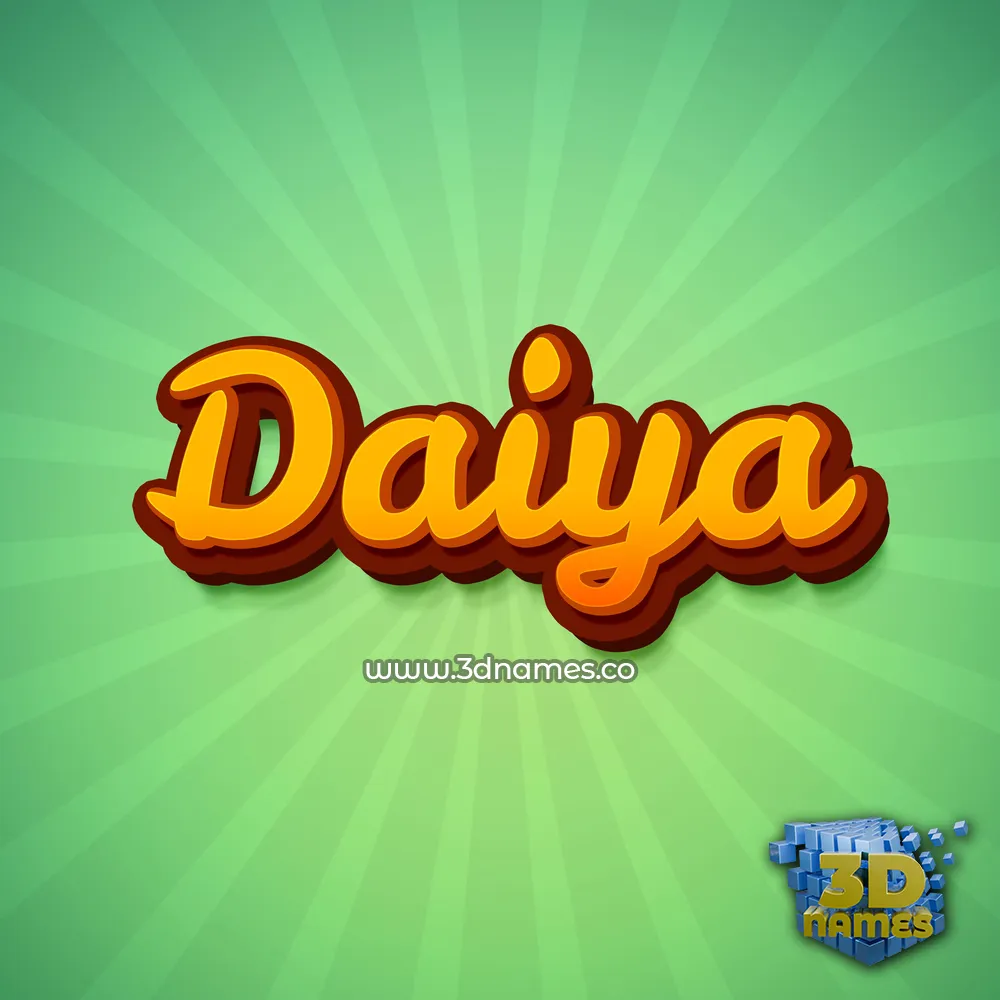 daiya in Green Rays style - 3D name wallpaper