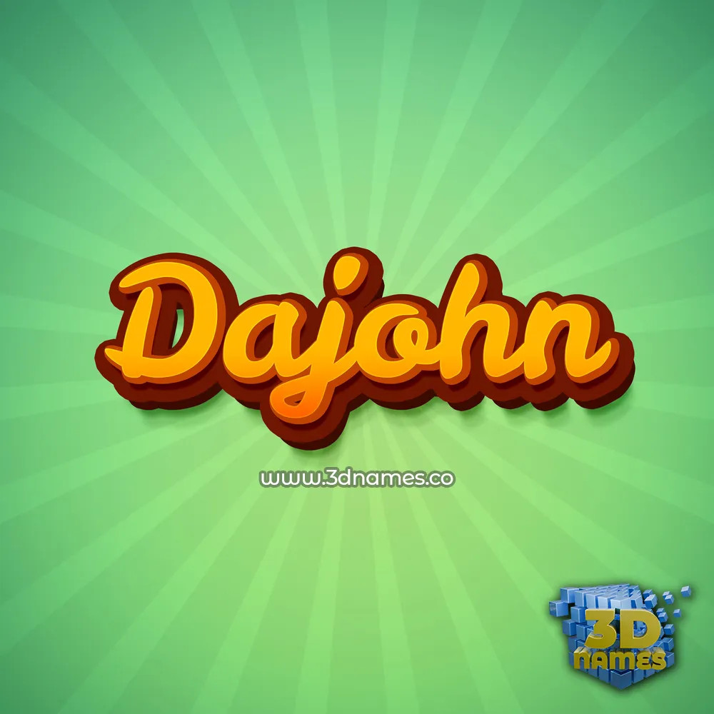 dajohn in Green Rays style - 3D name wallpaper