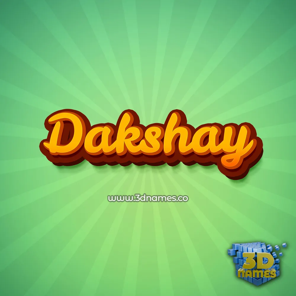 dakshay in Green Rays style - 3D name wallpaper