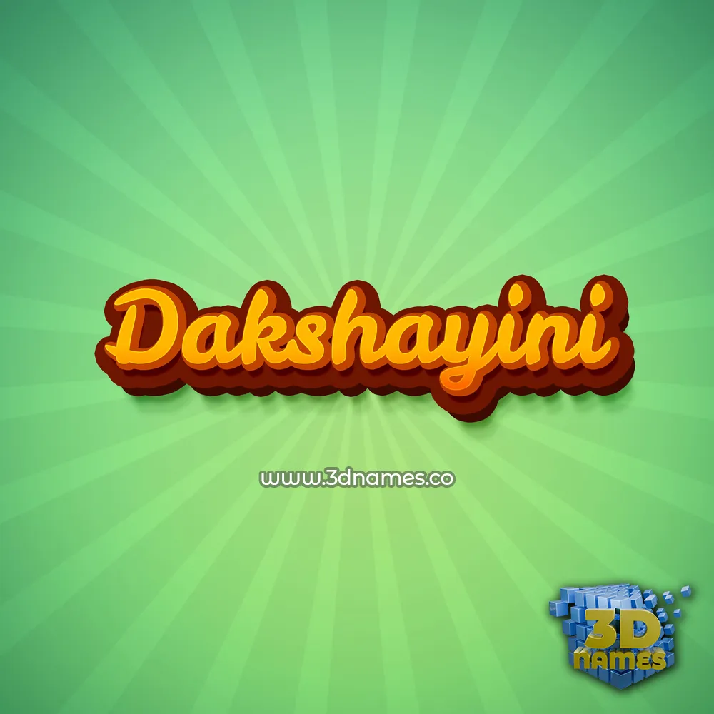 dakshayini in Green Rays style - 3D name wallpaper