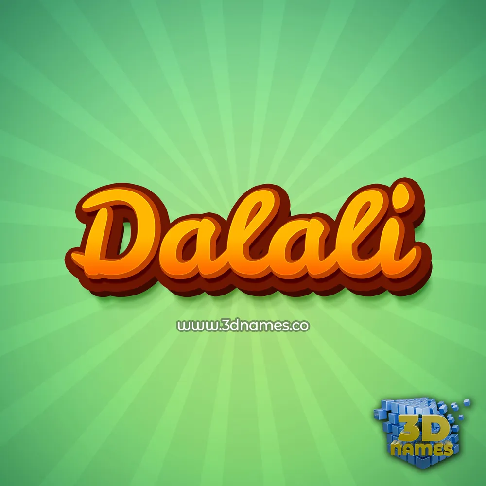 dalali in Green Rays style - 3D name wallpaper