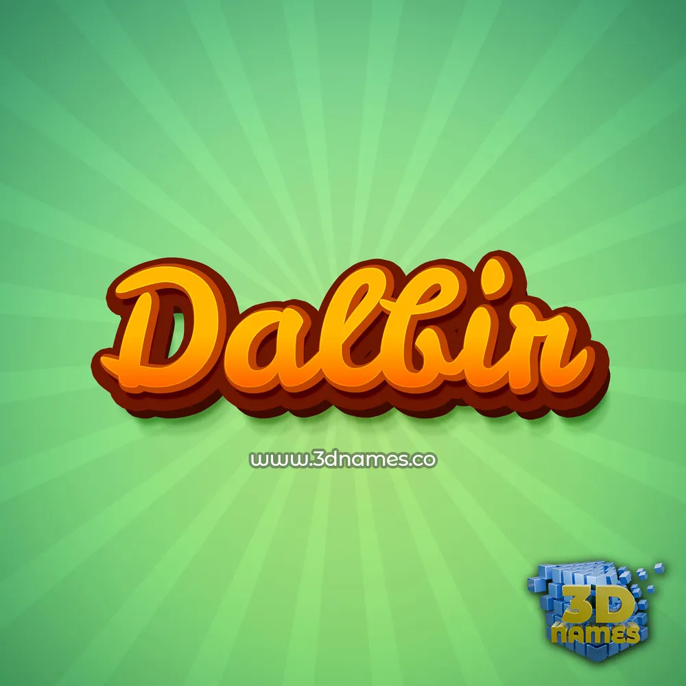 dalbir in Green Rays style - 3D name wallpaper