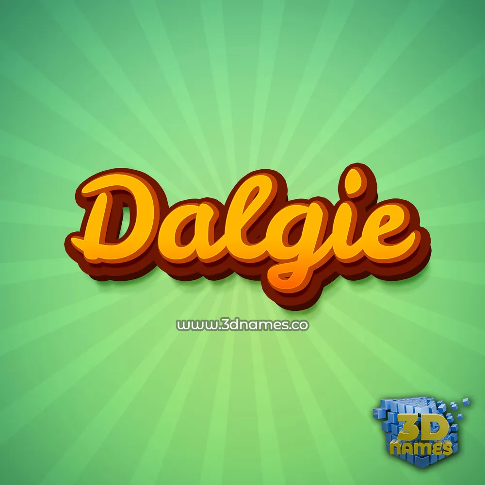 dalgie in Green Rays style - 3D name wallpaper