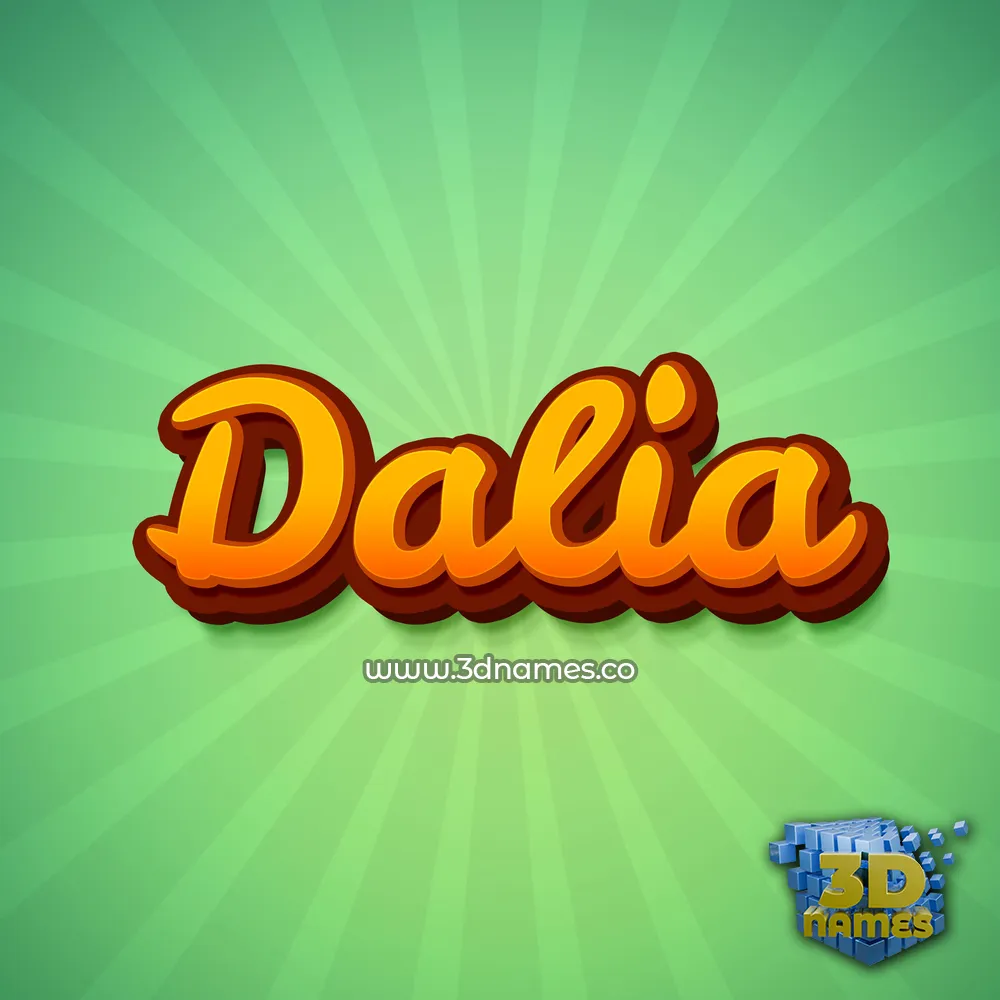 dalia in Green Rays style - 3D name wallpaper