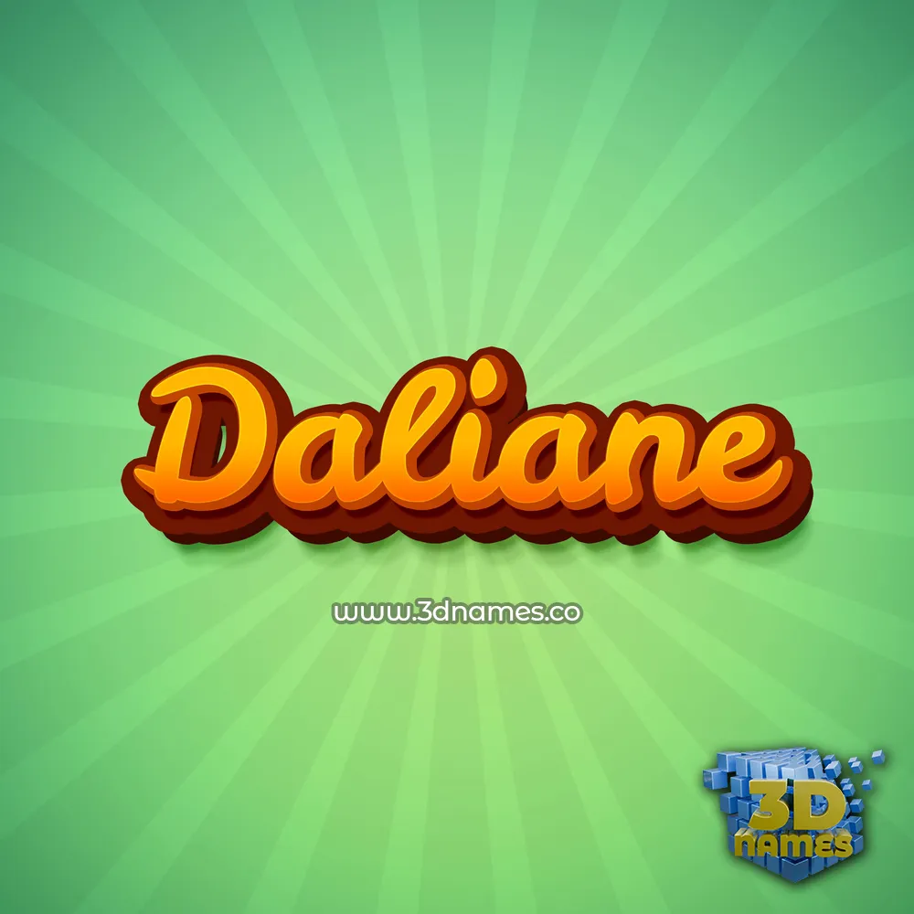 daliane in Green Rays style - 3D name wallpaper