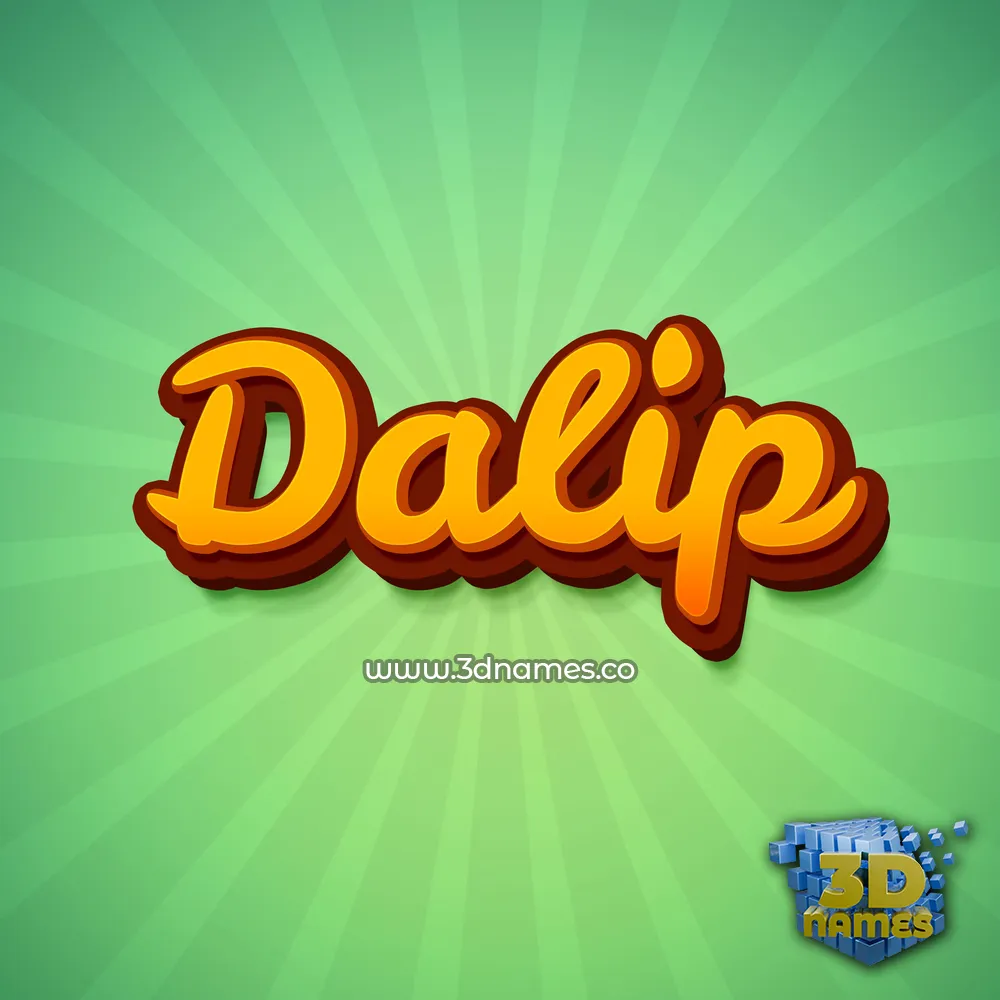 dalip in Green Rays style - 3D name wallpaper