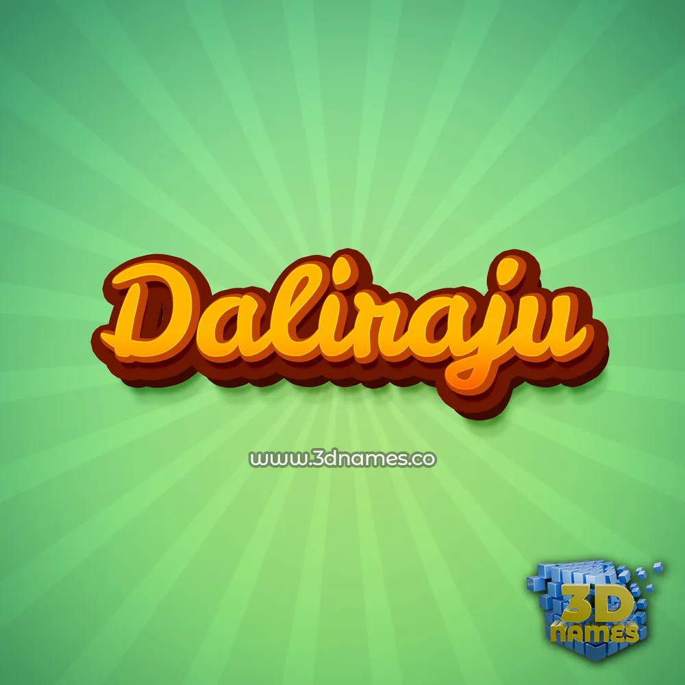 daliraju in Green Rays style - 3D name wallpaper