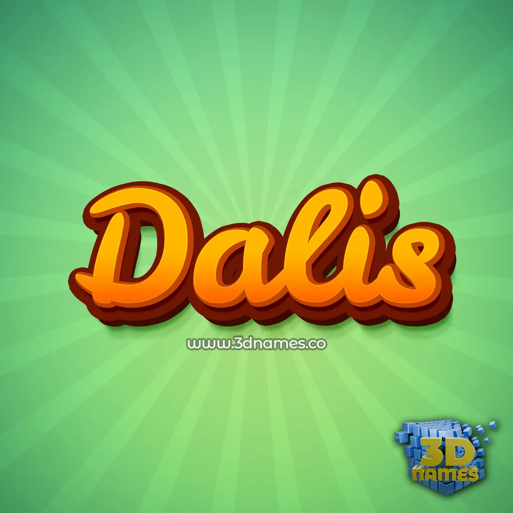 dalis in Green Rays style - 3D name wallpaper