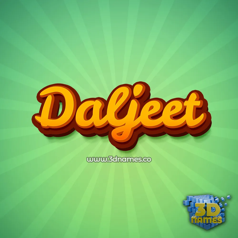 daljeet in Green Rays style - 3D name wallpaper