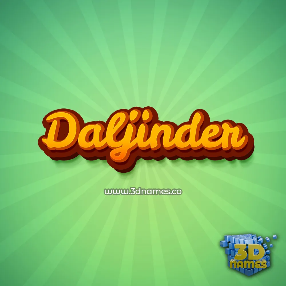 daljinder in Green Rays style - 3D name wallpaper