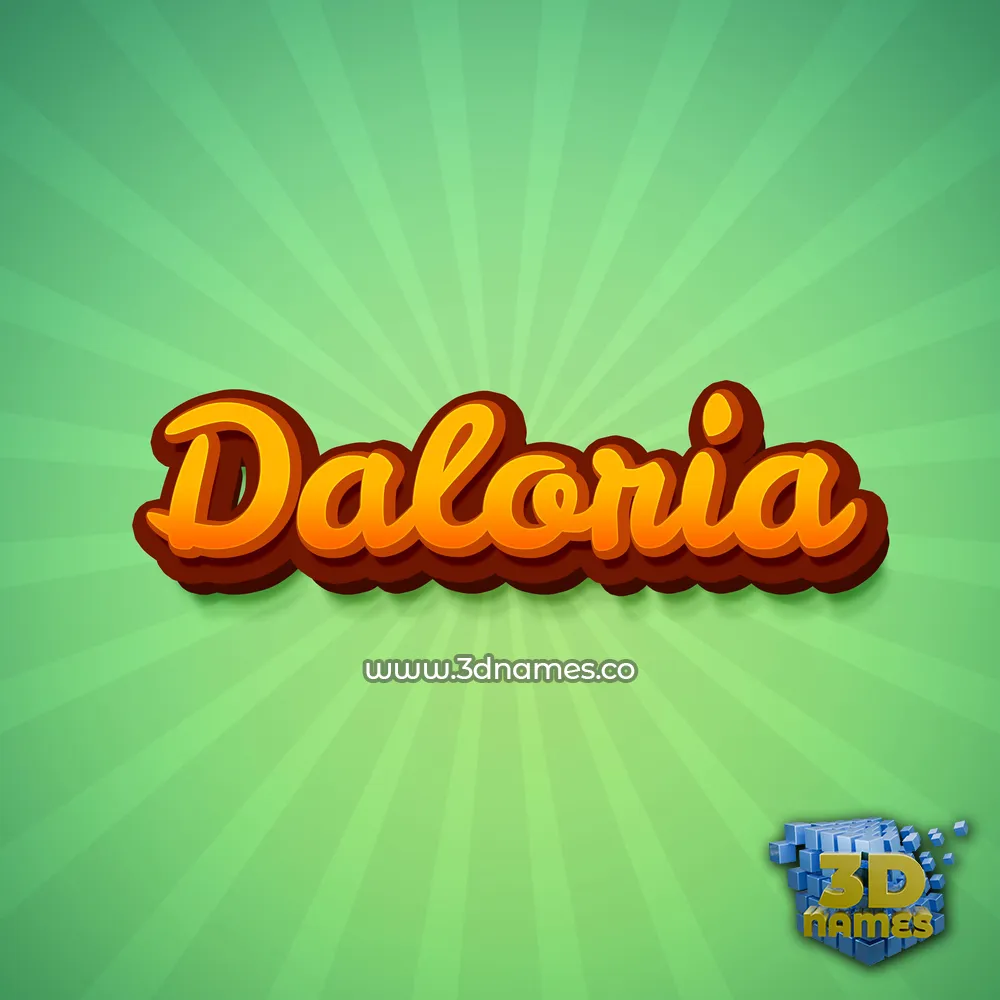 daloria in Green Rays style - 3D name wallpaper