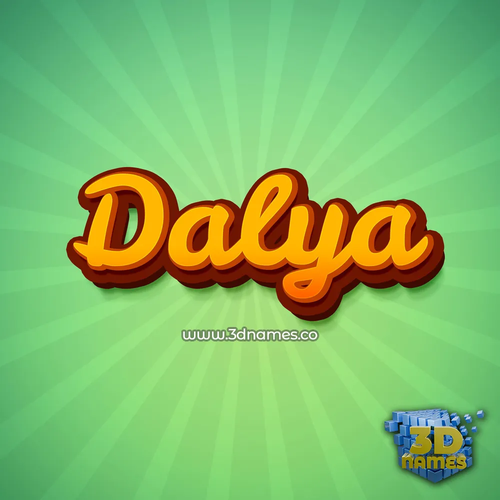 dalya in Green Rays style - 3D name wallpaper