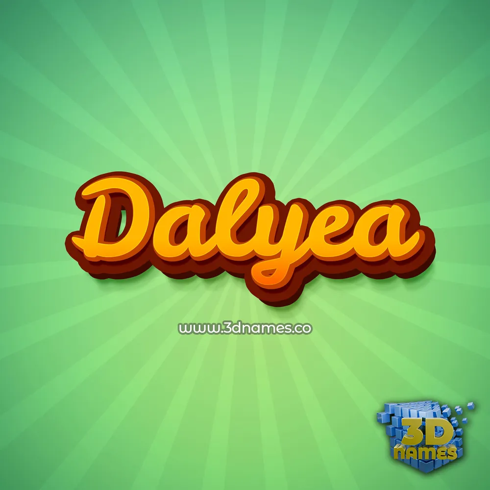 dalyea in Green Rays style - 3D name wallpaper