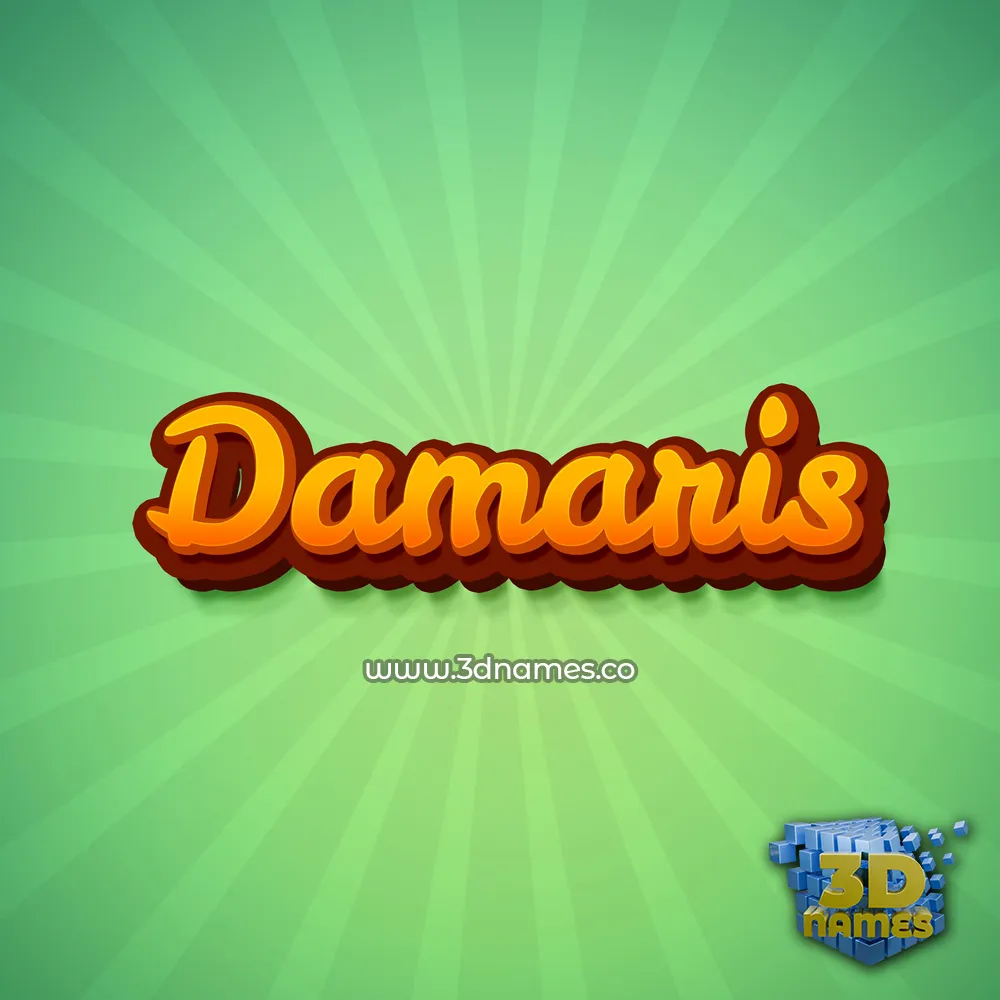 damaris in Green Rays style - 3D name wallpaper