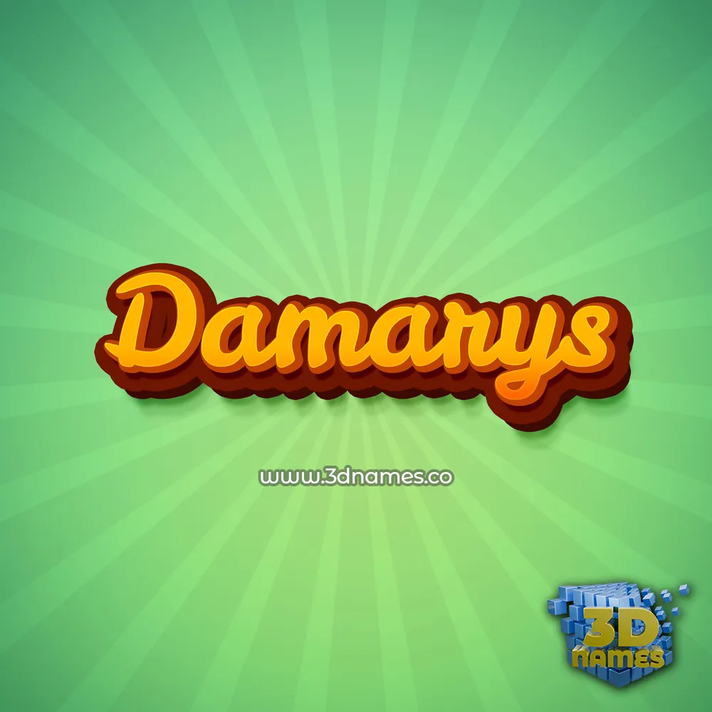 damarys in Green Rays style - 3D name wallpaper