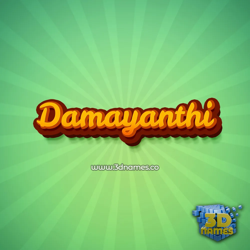 damayanthi in Green Rays style - 3D name wallpaper
