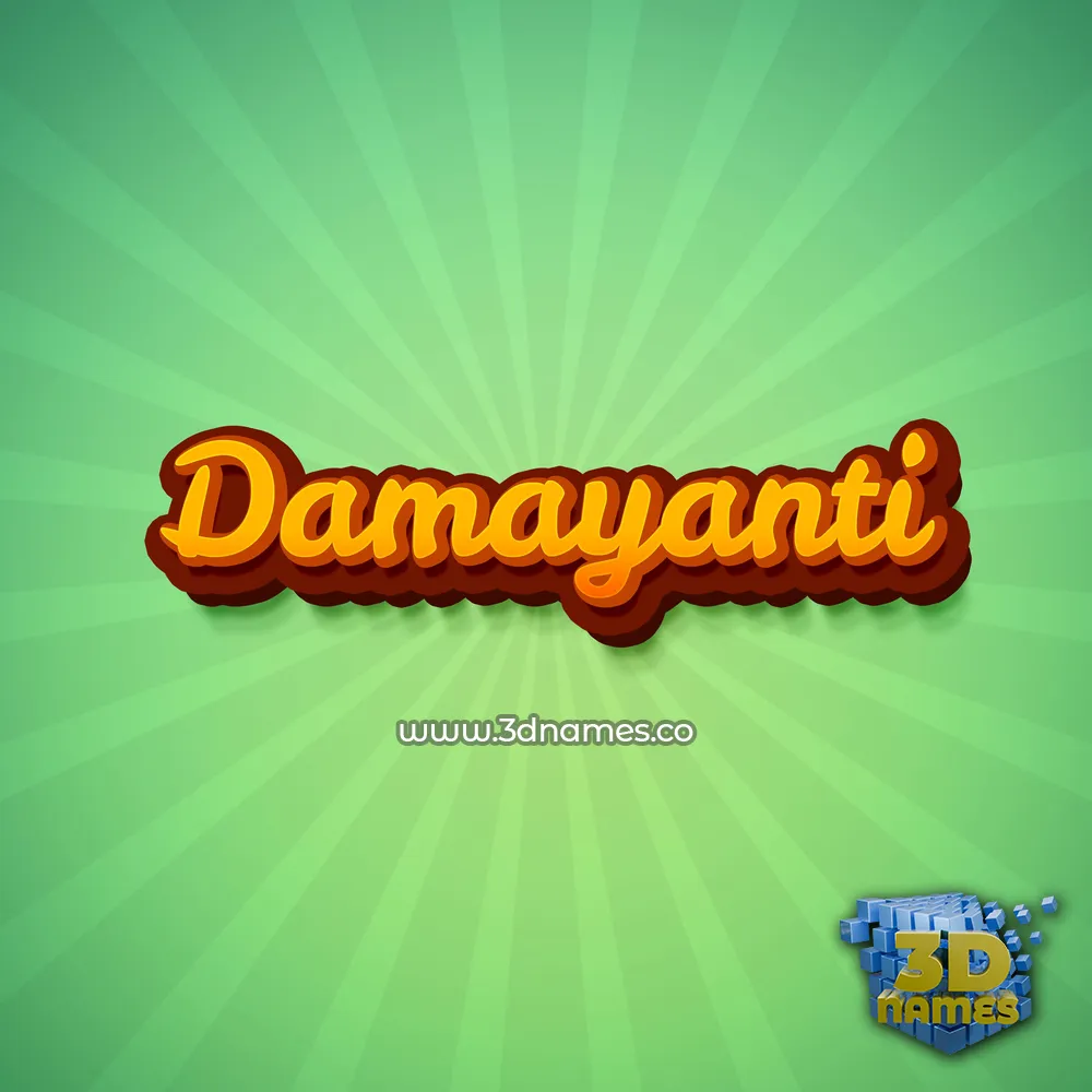 damayanti in Green Rays style - 3D name wallpaper