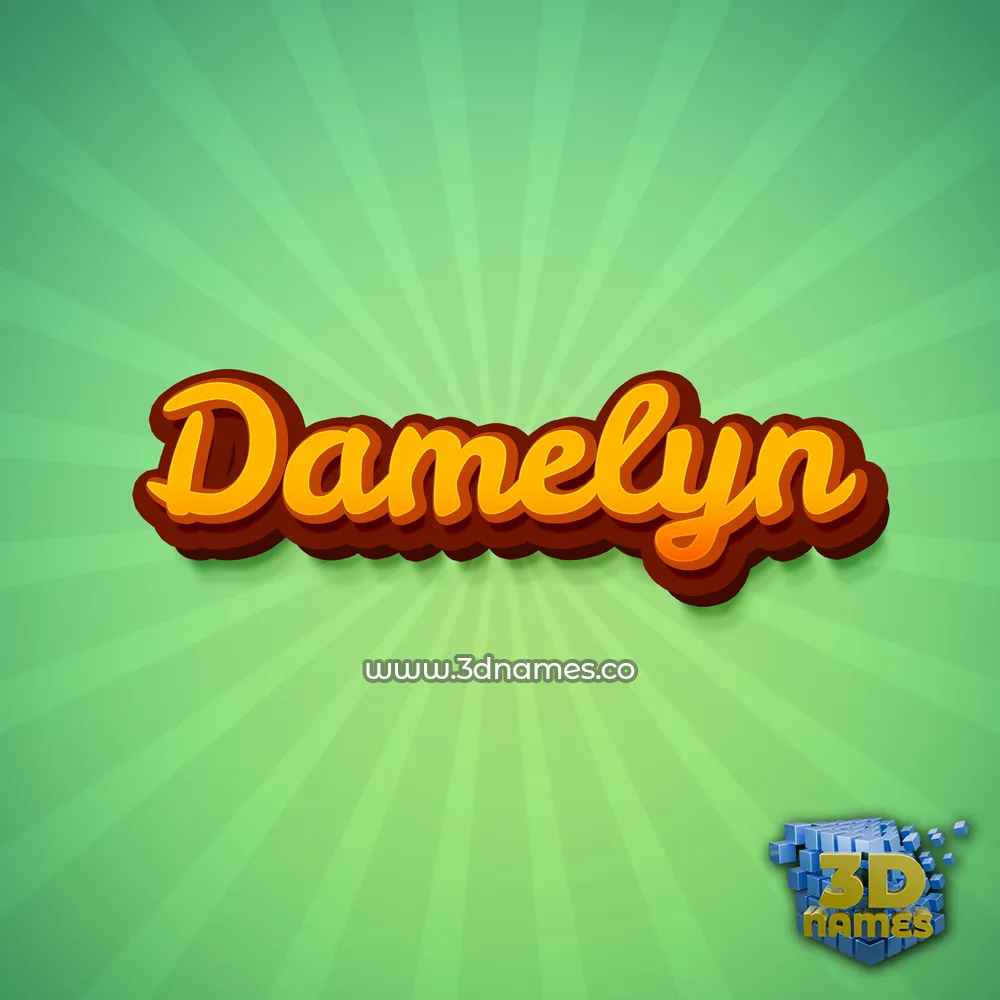 damelyn in Green Rays style - 3D name wallpaper
