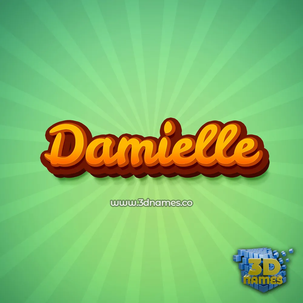 damielle in Green Rays style - 3D name wallpaper